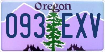 OR license plate 093EXV