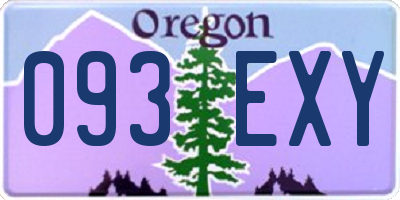OR license plate 093EXY