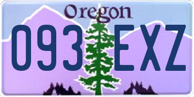 OR license plate 093EXZ