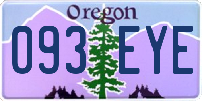 OR license plate 093EYE