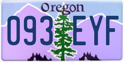 OR license plate 093EYF