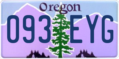OR license plate 093EYG