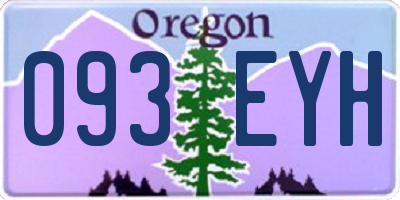 OR license plate 093EYH