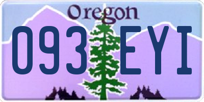 OR license plate 093EYI