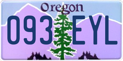 OR license plate 093EYL
