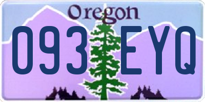 OR license plate 093EYQ
