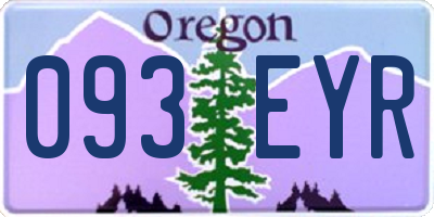 OR license plate 093EYR