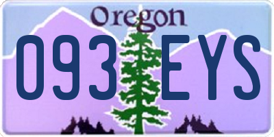 OR license plate 093EYS