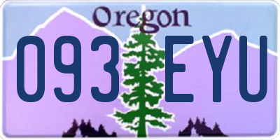 OR license plate 093EYU