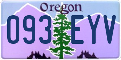 OR license plate 093EYV