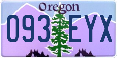 OR license plate 093EYX