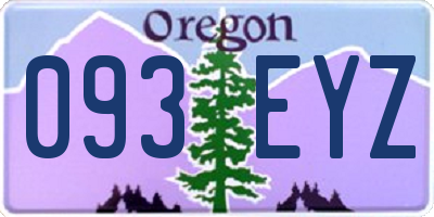 OR license plate 093EYZ
