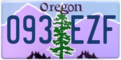 OR license plate 093EZF