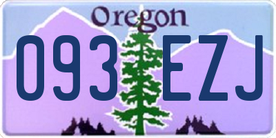 OR license plate 093EZJ