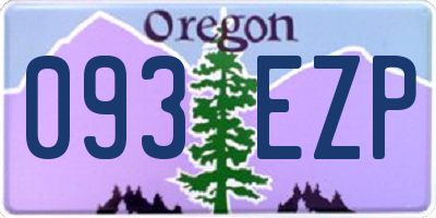 OR license plate 093EZP
