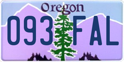 OR license plate 093FAL
