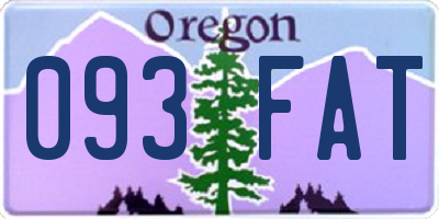 OR license plate 093FAT