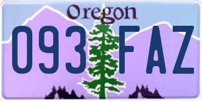 OR license plate 093FAZ