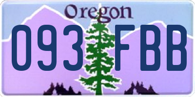 OR license plate 093FBB