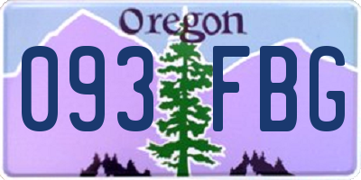 OR license plate 093FBG