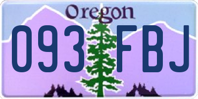 OR license plate 093FBJ