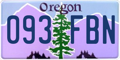 OR license plate 093FBN