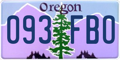 OR license plate 093FBO