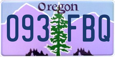 OR license plate 093FBQ