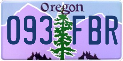 OR license plate 093FBR