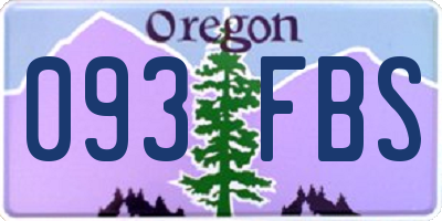 OR license plate 093FBS