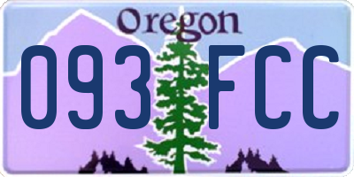 OR license plate 093FCC