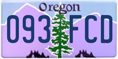 OR license plate 093FCD