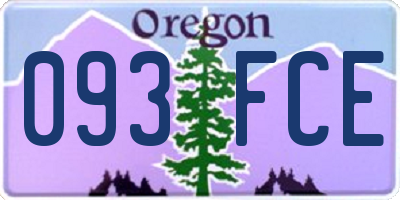 OR license plate 093FCE