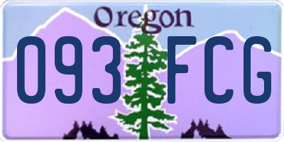 OR license plate 093FCG