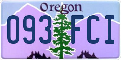 OR license plate 093FCI
