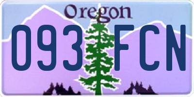 OR license plate 093FCN