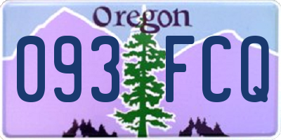 OR license plate 093FCQ