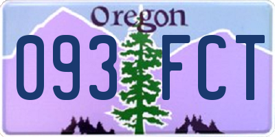 OR license plate 093FCT