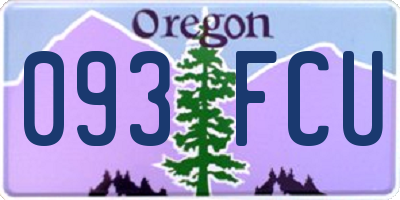 OR license plate 093FCU