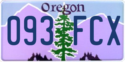 OR license plate 093FCX