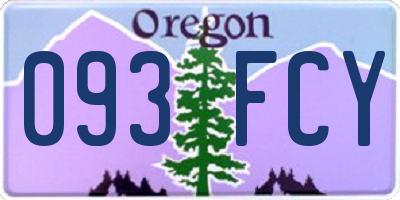 OR license plate 093FCY