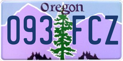 OR license plate 093FCZ