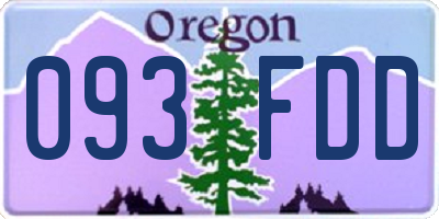 OR license plate 093FDD
