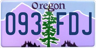 OR license plate 093FDJ