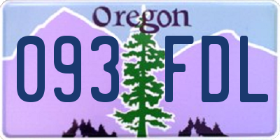 OR license plate 093FDL