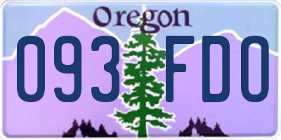 OR license plate 093FDO
