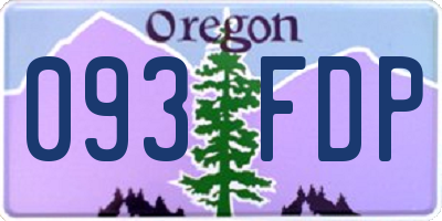 OR license plate 093FDP