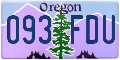 OR license plate 093FDU