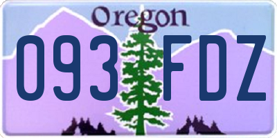 OR license plate 093FDZ