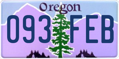 OR license plate 093FEB